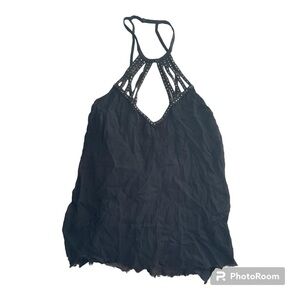 Y2K Pins and Needles black biker grunge black top